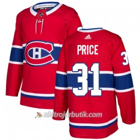 Män Ishockey Montreal Canadiens Tröja Carey Price 31 Adidas 2017-2018 Röd Authentic